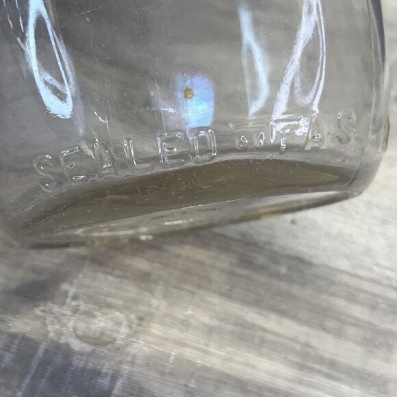 USA Clear Glass One Quart Milk Bottle Avalon Dairies Dairy Container Jar Vintage - Picture 8 of 11